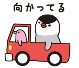 Java sparrow with pink bird sticker #2190058