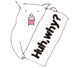 White Pig Sticker (English ver.) sticker #2190156