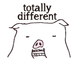 White Pig Sticker (English ver.) sticker #2190158