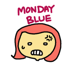 The Momo Girl at Work sticker #2190224