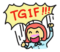 The Momo Girl at Work sticker #2190226