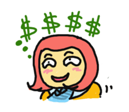 The Momo Girl at Work sticker #2190242
