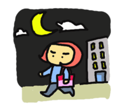 The Momo Girl at Work sticker #2190244