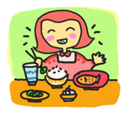 The Momo Girl at Work sticker #2190246