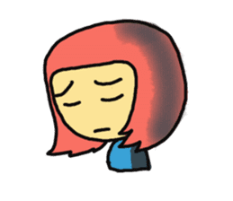 The Momo Girl at Work sticker #2190249