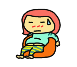 The Momo Girl at Work sticker #2190252