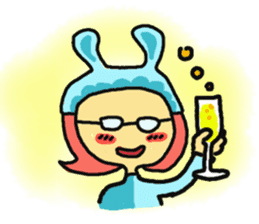 The Momo Girl at Work sticker #2190259