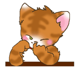 Brown cat thorala sticker #2190566
