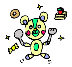 bear's name is makuu sticker #2192476