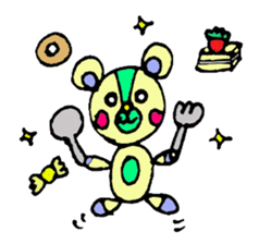 bear's name is makuu sticker #2192476