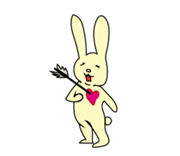 The characters of a lovely rabbit sticker #2192584