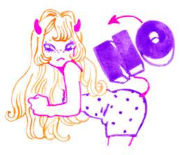 PALE FACE BOY and LIL' DEVIL GIRL sticker #2193111