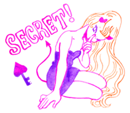 PALE FACE BOY and LIL' DEVIL GIRL sticker #2193131