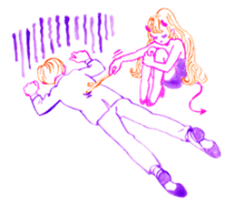 PALE FACE BOY and LIL' DEVIL GIRL sticker #2193139