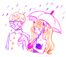 PALE FACE BOY and LIL' DEVIL GIRL sticker #2193143