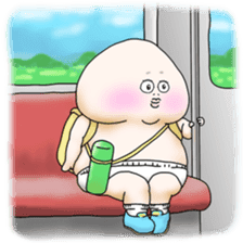 Plump plump ! Moonchi-Kun 2 sticker #2195182