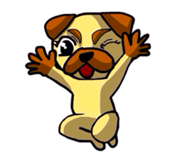 pretty pug (Only illustration ) sticker #2195904