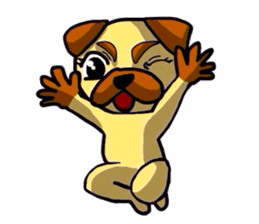 pretty pug (Only illustration ) sticker #2195904