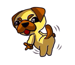 pretty pug (Only illustration ) sticker #2195905