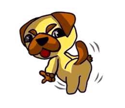 pretty pug (Only illustration ) sticker #2195905