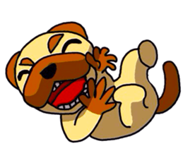 pretty pug (Only illustration ) sticker #2195906