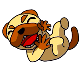 pretty pug (Only illustration ) sticker #2195906