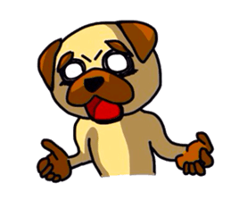 pretty pug (Only illustration ) sticker #2195907