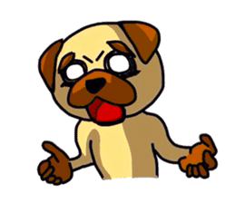 pretty pug (Only illustration ) sticker #2195907