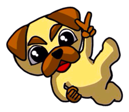 pretty pug (Only illustration ) sticker #2195909