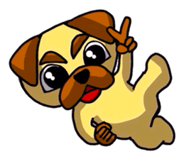 pretty pug (Only illustration ) sticker #2195909