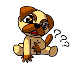 pretty pug (Only illustration ) sticker #2195910