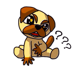 pretty pug (Only illustration ) sticker #2195910