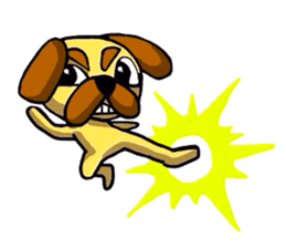 pretty pug (Only illustration ) sticker #2195911