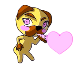 pretty pug (Only illustration ) sticker #2195914