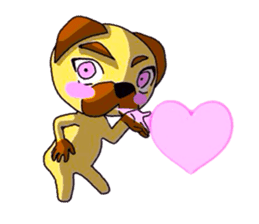 pretty pug (Only illustration ) sticker #2195914