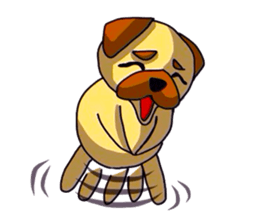 pretty pug (Only illustration ) sticker #2195915