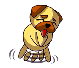 pretty pug (Only illustration ) sticker #2195915