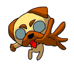 pretty pug (Only illustration ) sticker #2195916