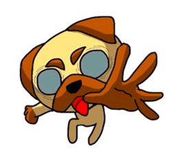 pretty pug (Only illustration ) sticker #2195916