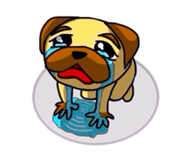 pretty pug (Only illustration ) sticker #2195919