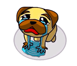 pretty pug (Only illustration ) sticker #2195919