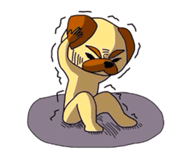 pretty pug (Only illustration ) sticker #2195920