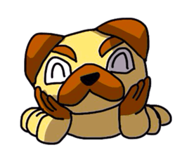 pretty pug (Only illustration ) sticker #2195921