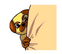 pretty pug (Only illustration ) sticker #2195922