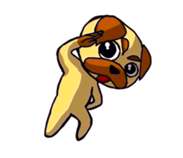 pretty pug (Only illustration ) sticker #2195923