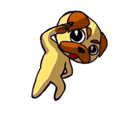 pretty pug (Only illustration ) sticker #2195923