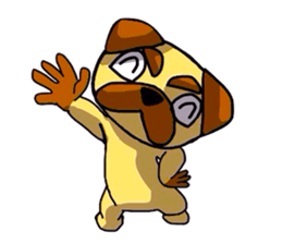 pretty pug (Only illustration ) sticker #2195924