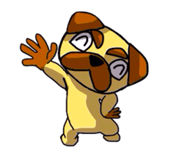 pretty pug (Only illustration ) sticker #2195924