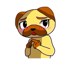 pretty pug (Only illustration ) sticker #2195925