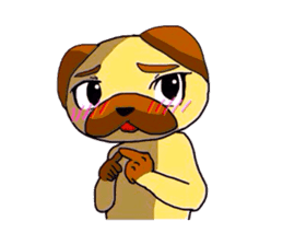 pretty pug (Only illustration ) sticker #2195925